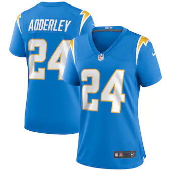 womens nike nasir adderley powder blue los angeles chargers